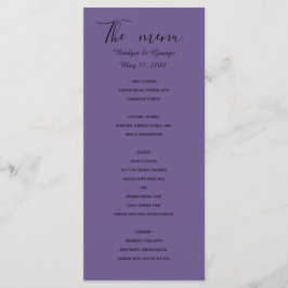 menús bodas modernos y minimalistas púrpuros