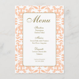 Menús con patrón de Peach vintage