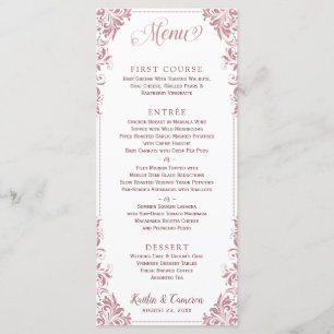 Menús de Boda o Evento Elegante (Rosa Polvoriento)