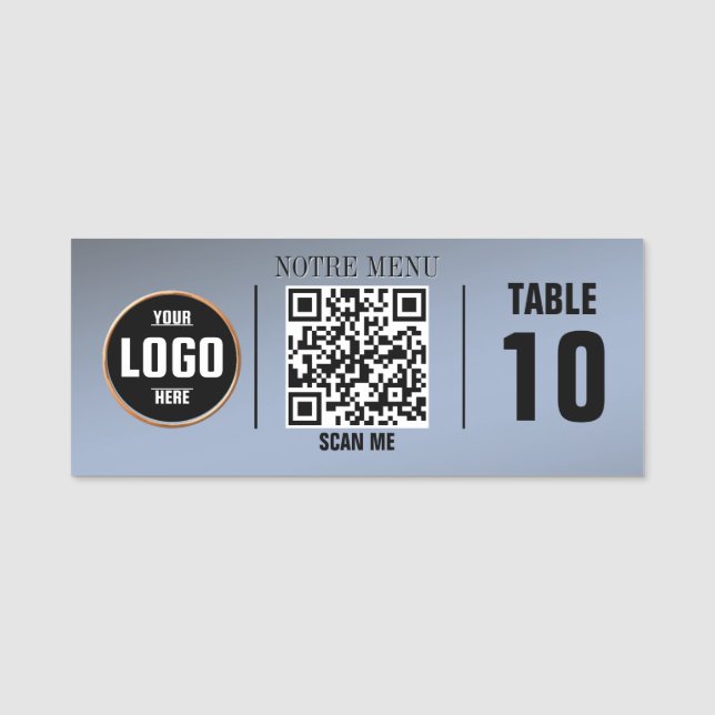 Menús de código QR - Placa grabada por Personaliza (Anverso)