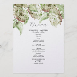 Menús de Decoración de Boda con Hortensias Verdes