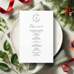 Menús de decoración de Boda de invierno rústico<br><div class="desc">Este menú botánico boda forma parte de la suite Do Tell A Belle, con una papelería boda personalizada, y ofrece un menú elegante y económico para la cena para su celebración. Con un diseño de menú de línea acuática con suaves detalles botánicos, se complementa perfectamente la configuración de la mesa....</div>