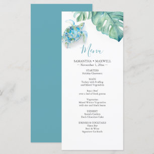 Menús de decoración de bodas de destino tropical