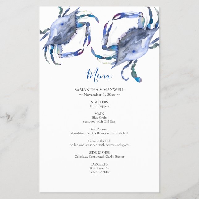 Menús de presupuesto para hervir el cangrejo (Frente)