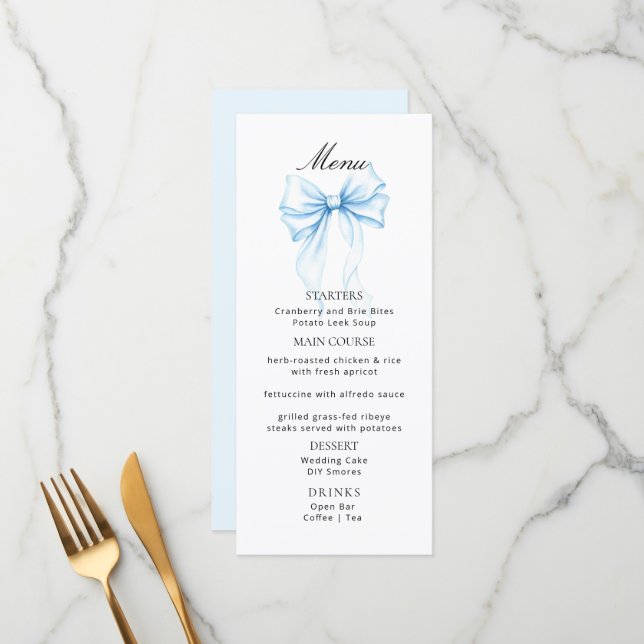 Menus for a modern  baby shower. (Anverso/Reverso In Situ)