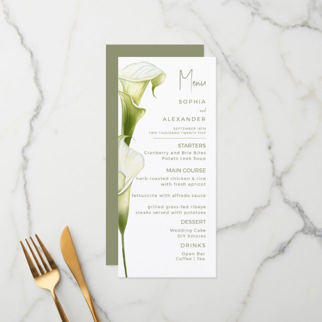 Menus for a modern wedding. (Anverso/Reverso In Situ)