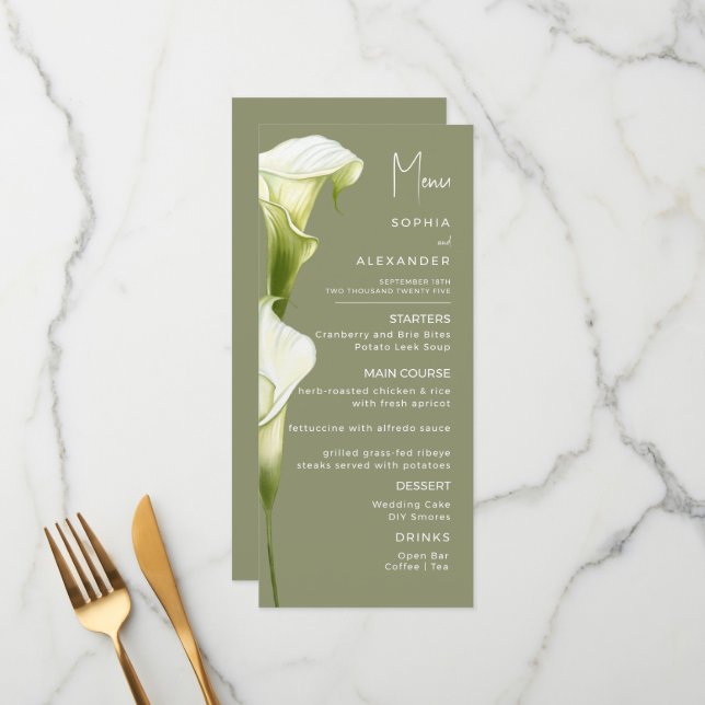 Menus for a modern wedding. (Anverso/Reverso In Situ)