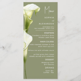 Menus for a modern wedding.