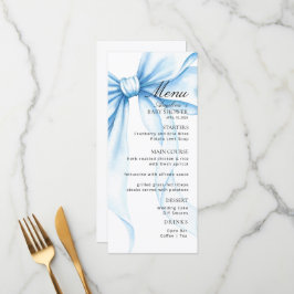Menús para un baby shower moderno.