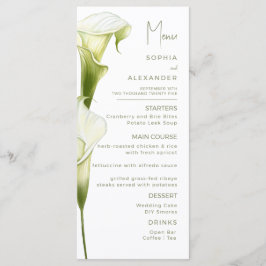 Menús para una boda moderna.