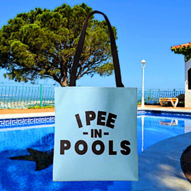 Meo en Piscinas Bolsa de Tela Divertida (Subido por el creador)