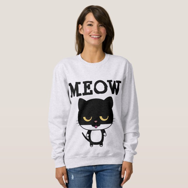 MEOW Camisetas Graciosas Cat (Anverso completo)