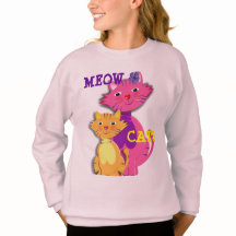 Meow Cats Cute Girly Feline Tops