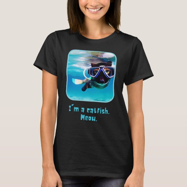 Meow de bagre - Camiseta divertida de buceo para g (Anverso)