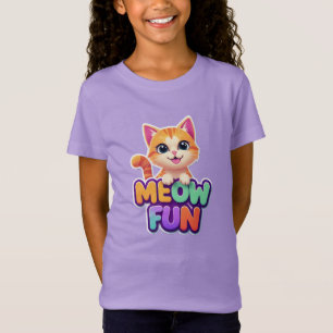 Meow Fun - Camiseta de gato sonriente lindo