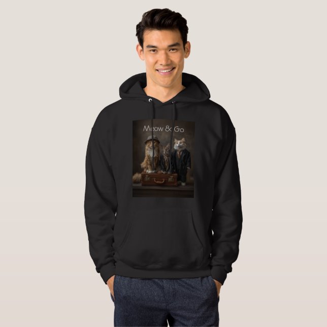 Meow & Go – Descripción de la sudadera con capucha (Anverso completo)