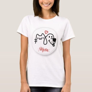 Meow Heart   Camiseta Cute Cat Lover