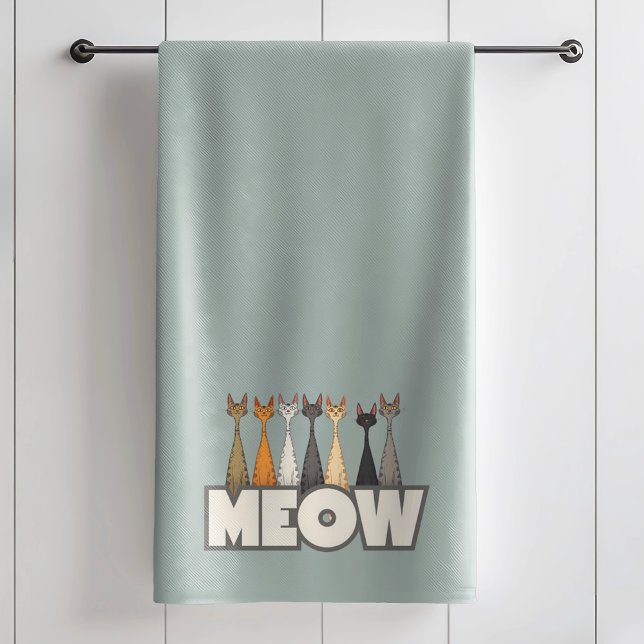 Meow Peeking Cats Funny Sage Green Cat Lover Print (Subido por el creador)