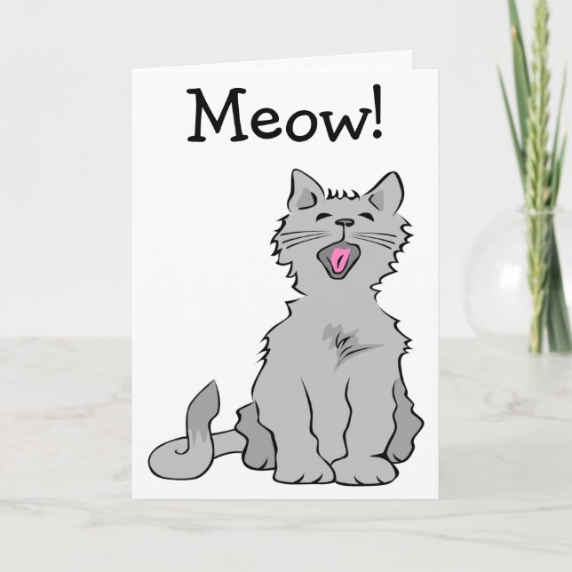 Meow: Tarjeta de cumpleaños feliz (Anverso)