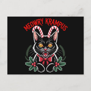 Meowry Krampus Navidad Gato Negro Caña de Caramelo