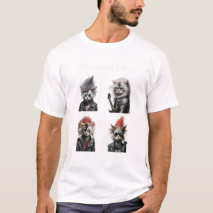 Meowtallica Graciosa Camiseta para Gato Música de 
