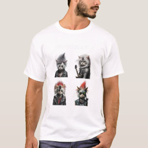 Meowtallica Graciosa Camiseta para Gato Música de 