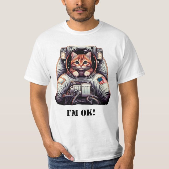 Meowventure galáctica: Camiseta de gato divertida  (Anverso)