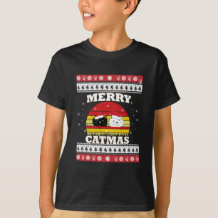 Meowy Merry Catmas Navidades feos suéter