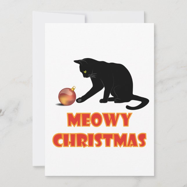 Meowy Navidades Funny Cat (Anverso)