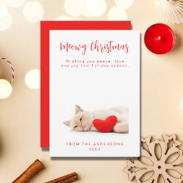 Meowy Navidades tarjeta de vacaciones de gatos div
