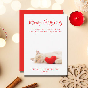 Meowy Navidades tarjeta de vacaciones de gatos div