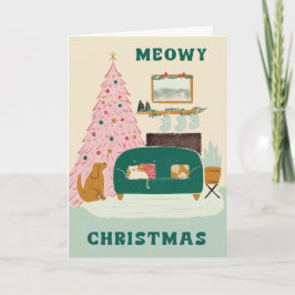 Meowy Navidades y tarjeta de felicitación de Año N