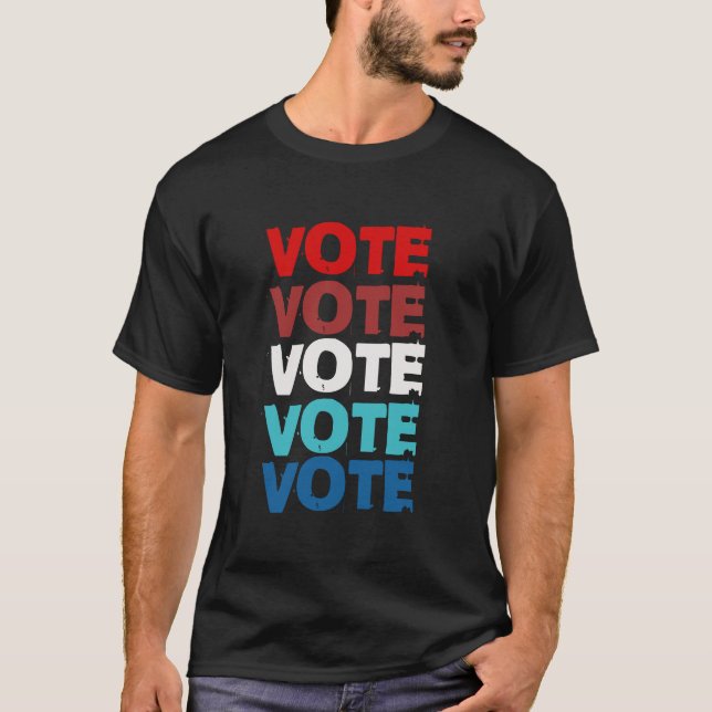 Mercadería de campaña política de camisetas de vot (Anverso)