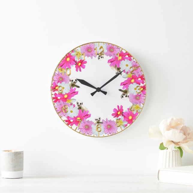 Mercadillos Y Flores Para Bebés, Reloj De Pared (Hogar)