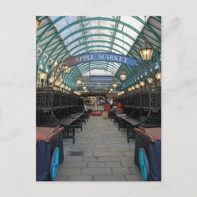 Mercado Apple, Covent Garden, postal de Londres (Anverso)