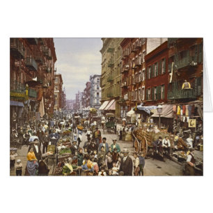 Mercado callejero New York City 1900 de la mora