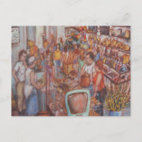 Mercado central de la postal de la ciudad de Lanca