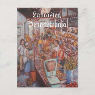 Mercado central de la postal de la ciudad de Lanca