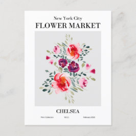 Mercado de flores de Nueva York, postal Chelsea