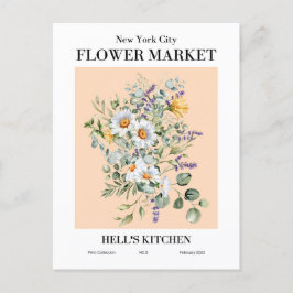 Mercado de flores de Nueva York, postal de cocina 