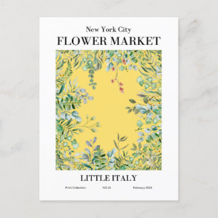 Mercado de flores de Nueva York, postal de Little 