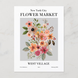 Mercado de flores de Nueva York, postal de West Vi