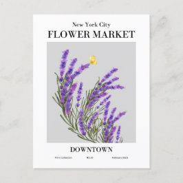 Mercado de flores de Nueva York, postal del centro