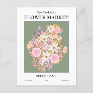 Mercado de flores de Nueva York, postal del Este S