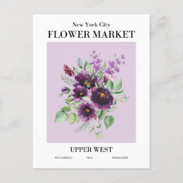 Mercado de flores de Nueva York, postal superior o
