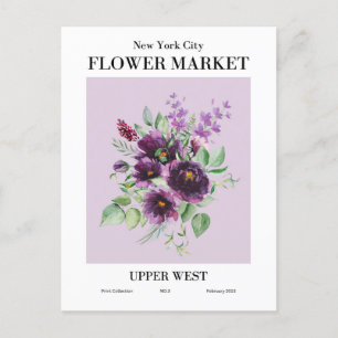 Mercado de flores de Nueva York, postal superior o