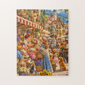 Mercado de Flores del Viejo Mundo Rompecabezas