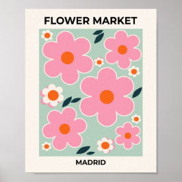 Mercado de flores Madrid Arte floral Naranja rosa