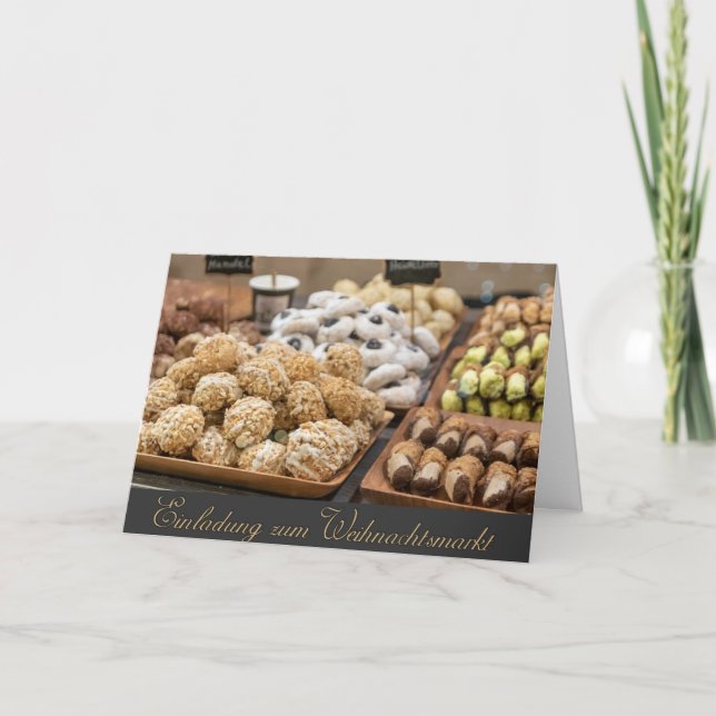 Mercado de Navidades de la invitación a la Navidad (Anverso)