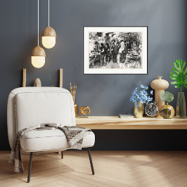 Mercado De Pulgas De Singapur - Impresión De Dibuj